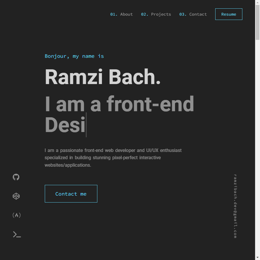 Previous Portfolio - Personal Website